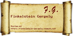 Finkelstein Gergely névjegykártya